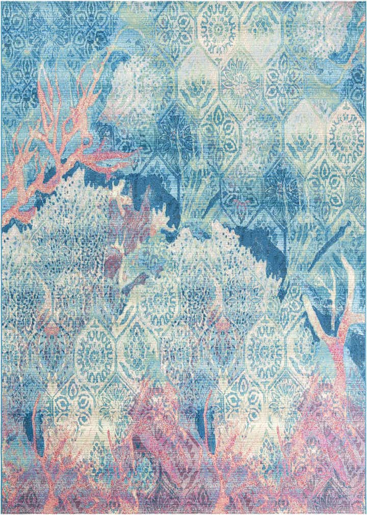 10' x 10' Easy-Clean Coastal Indoor / Outdoor Square Rug