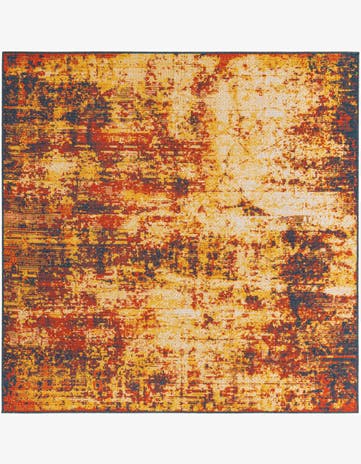 Easy-Clean Coastal Indoor / Outdoor Square Rug