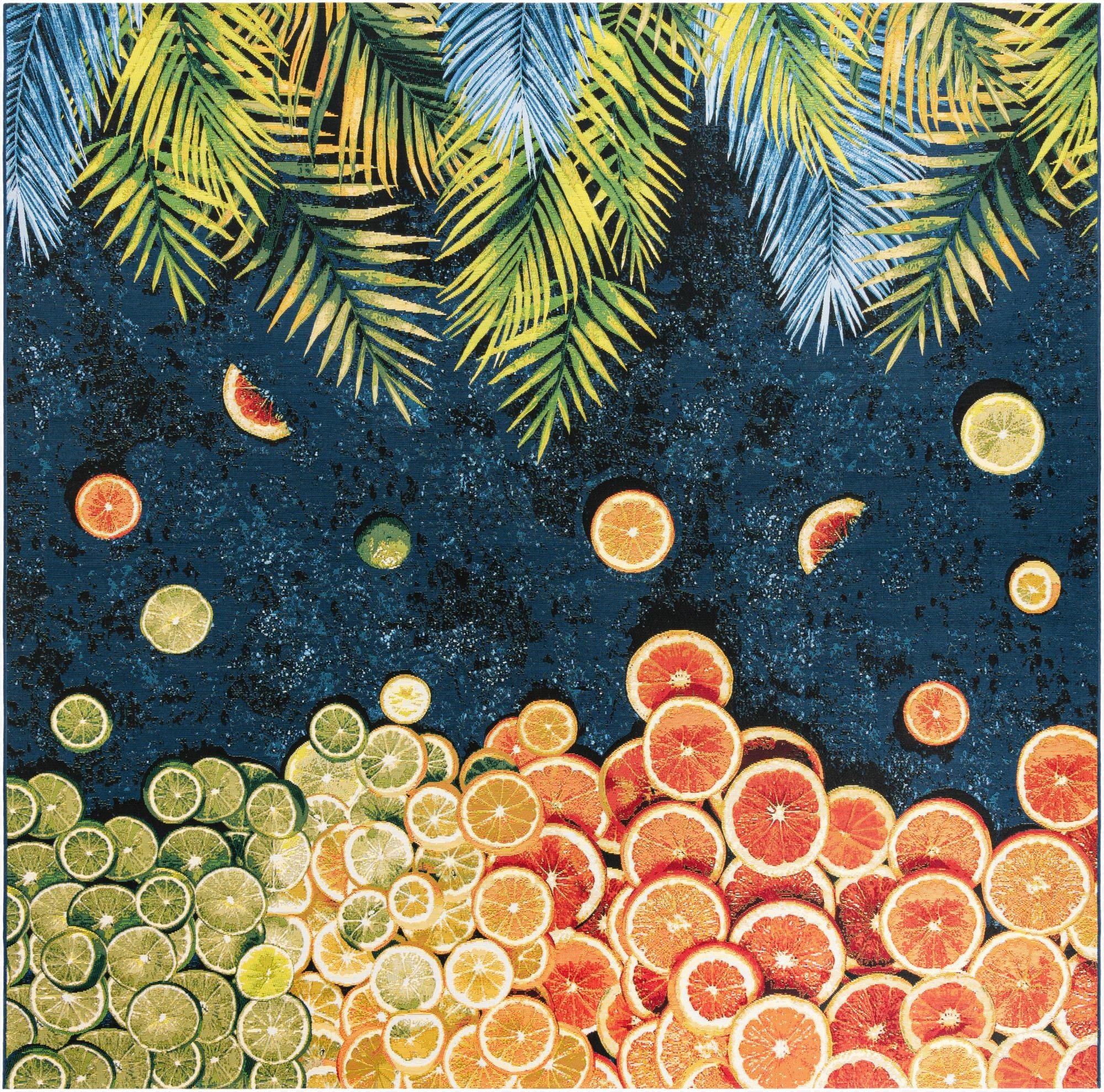 10' x 10'  Washable Coastal Indoor / Outdoor Square Rug