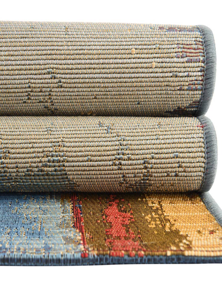 Detail image of 6' x 6'  Washable Modern Indoor / Outdoor Square Rug