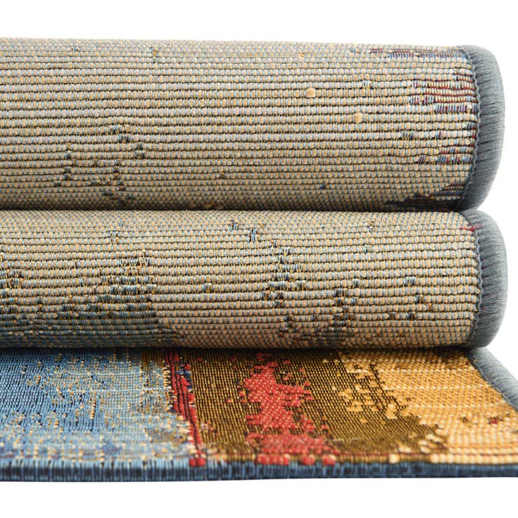 Detail image of 6' x 6' Easy-Clean Modern Indoor / Outdoor Square Rug