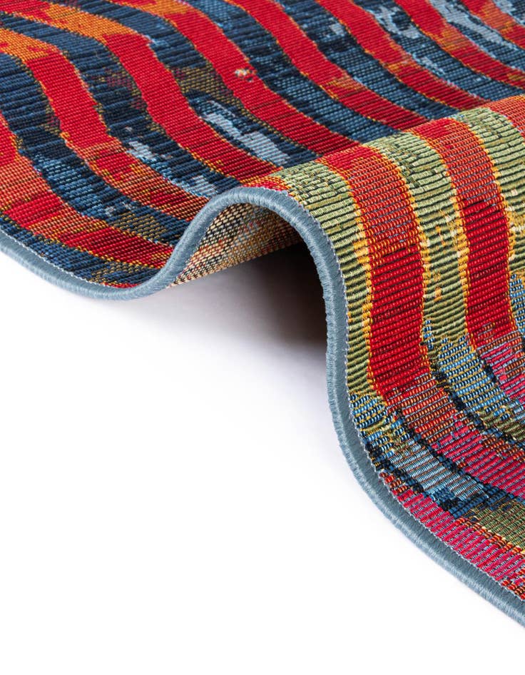 Detail image of 6' x 6'  Washable Modern Indoor / Outdoor Square Rug