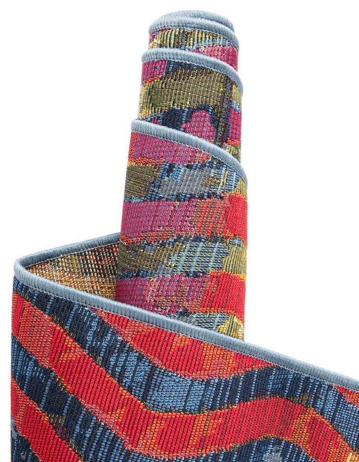 Detail image of 6' x 6'  Washable Modern Indoor / Outdoor Square Rug