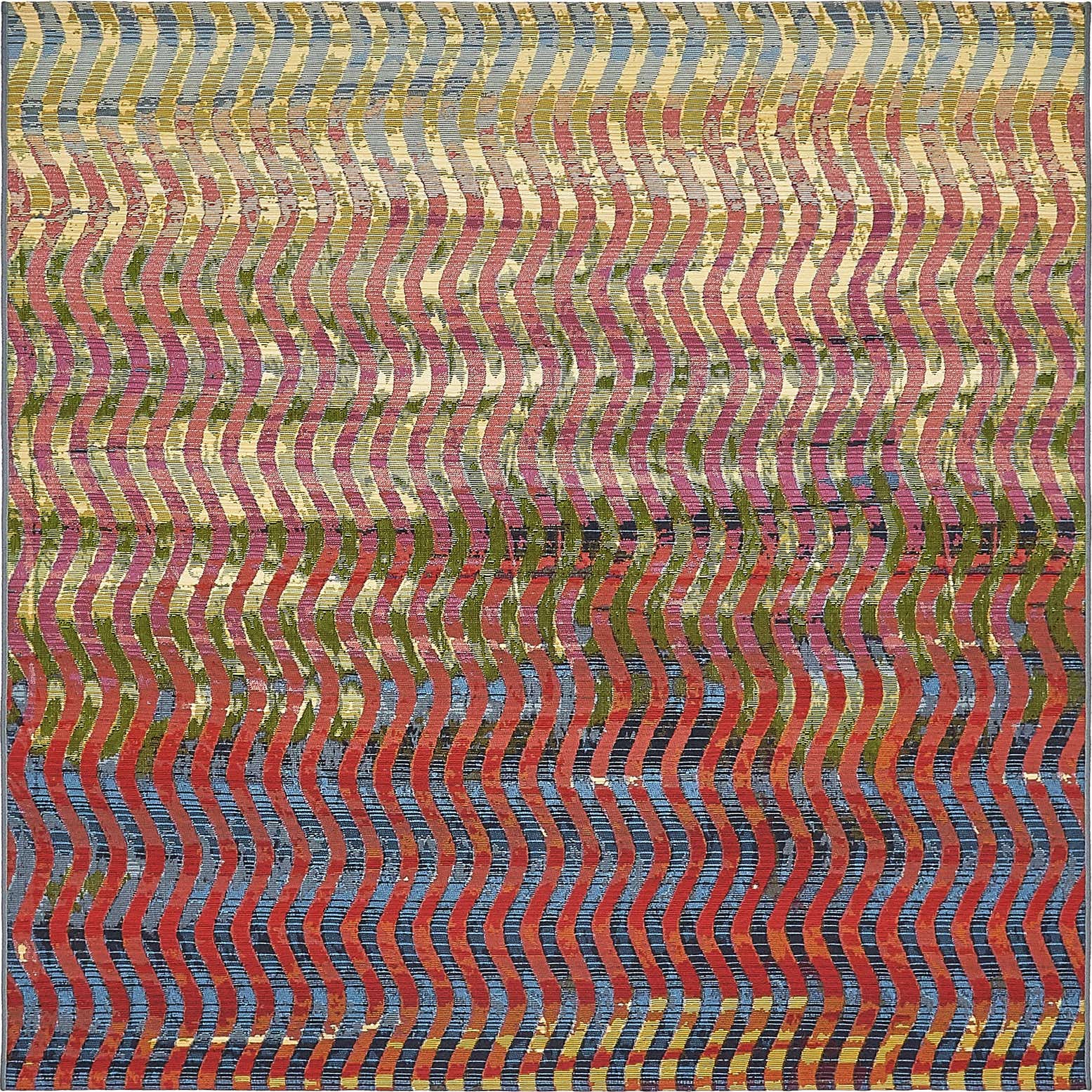 6' x 6' Easy-Clean Modern Indoor / Outdoor Square Rug