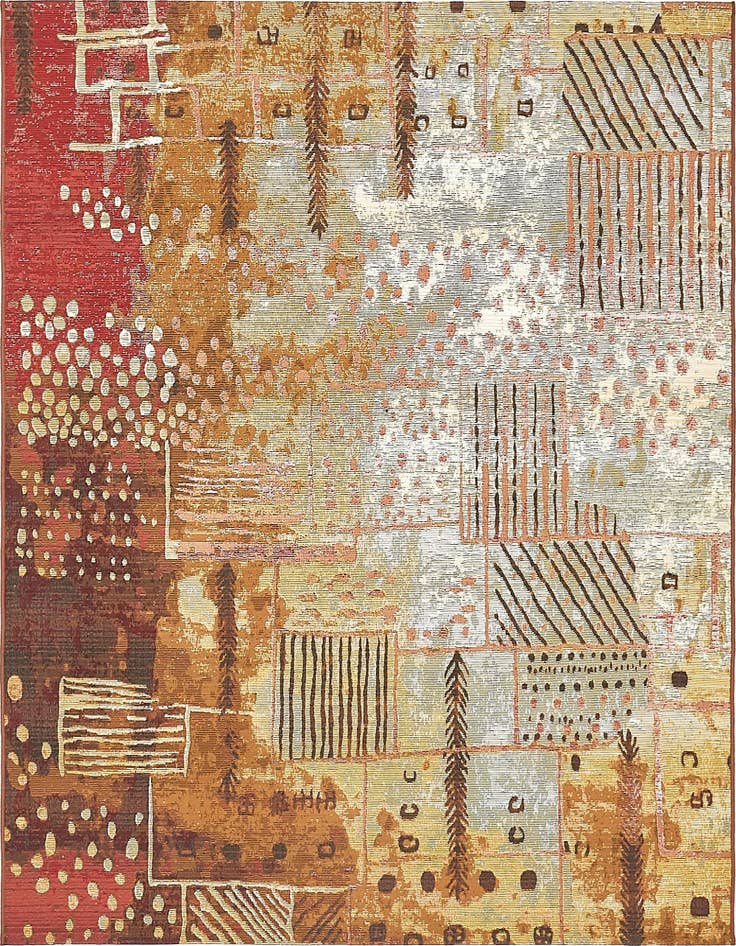 Detail image of 6' x 6' Easy-Clean Modern Indoor / Outdoor Square Rug