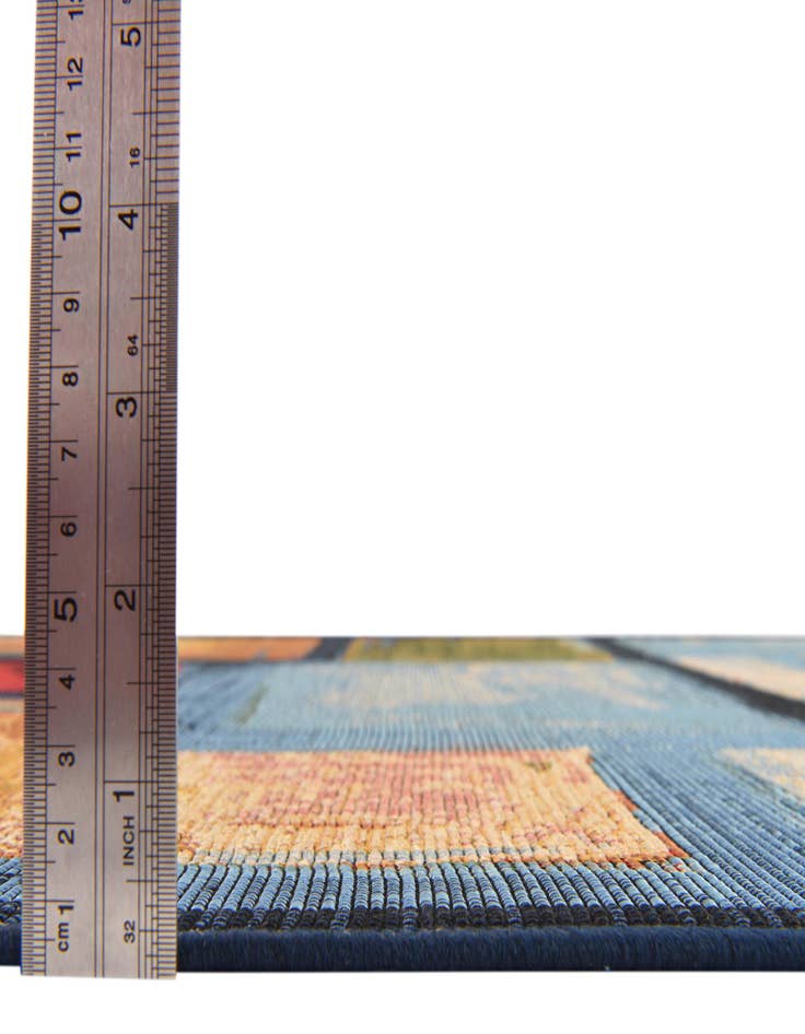 Detail image of 6' x 6' Easy-Clean Modern Indoor / Outdoor Square Rug