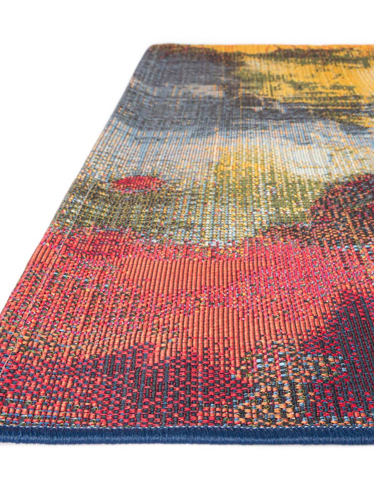 Detail image of 6' x 6'  Washable Modern Indoor / Outdoor Square Rug