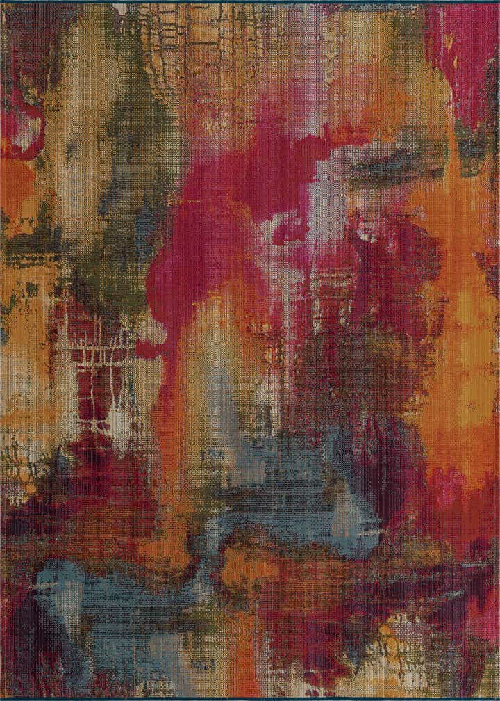 6' x 6' Easy-Clean Modern Indoor / Outdoor Square Rug