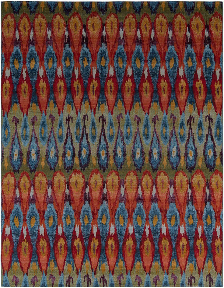 Detail image of 10' x 10' Easy-Clean Modern Indoor / Outdoor Square Rug