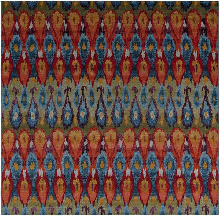 10' x 10' Easy-Clean Modern Indoor / Outdoor Square Rug
