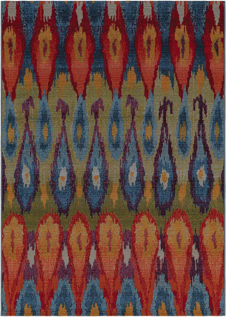 5' 3 x 5' 3 Easy-Clean Modern Indoor / Outdoor Square Rug