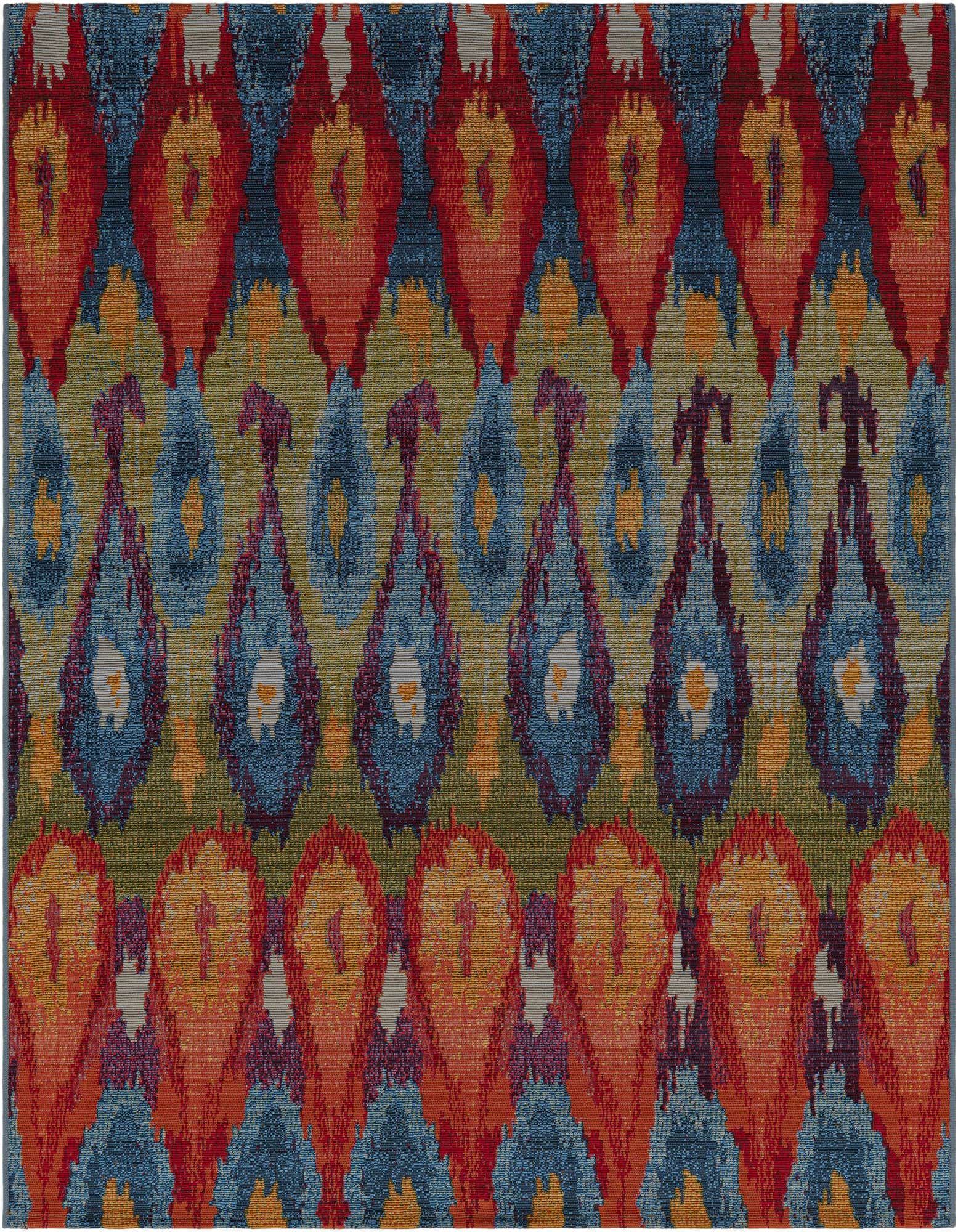 5' 3 x 5' 3 Easy-Clean Modern Indoor / Outdoor Square Rug