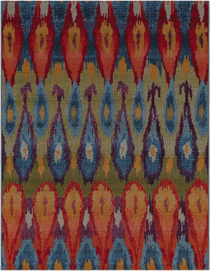 Detail image of 5' 3 x 5' 3 Easy-Clean Modern Indoor / Outdoor Square Rug