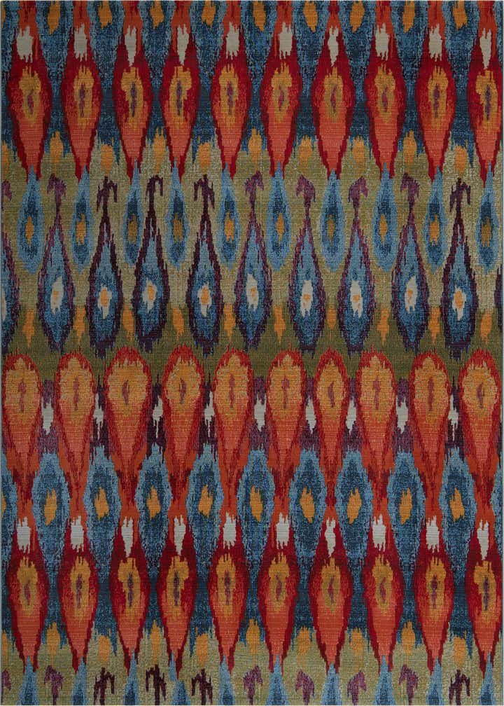 7' 10 x 7' 10 Easy-Clean Modern Indoor / Outdoor Square Rug