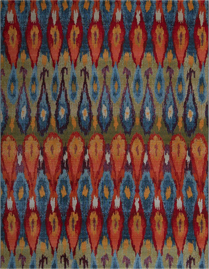 Detail image of 7' 10 x 7' 10 Easy-Clean Modern Indoor / Outdoor Square Rug