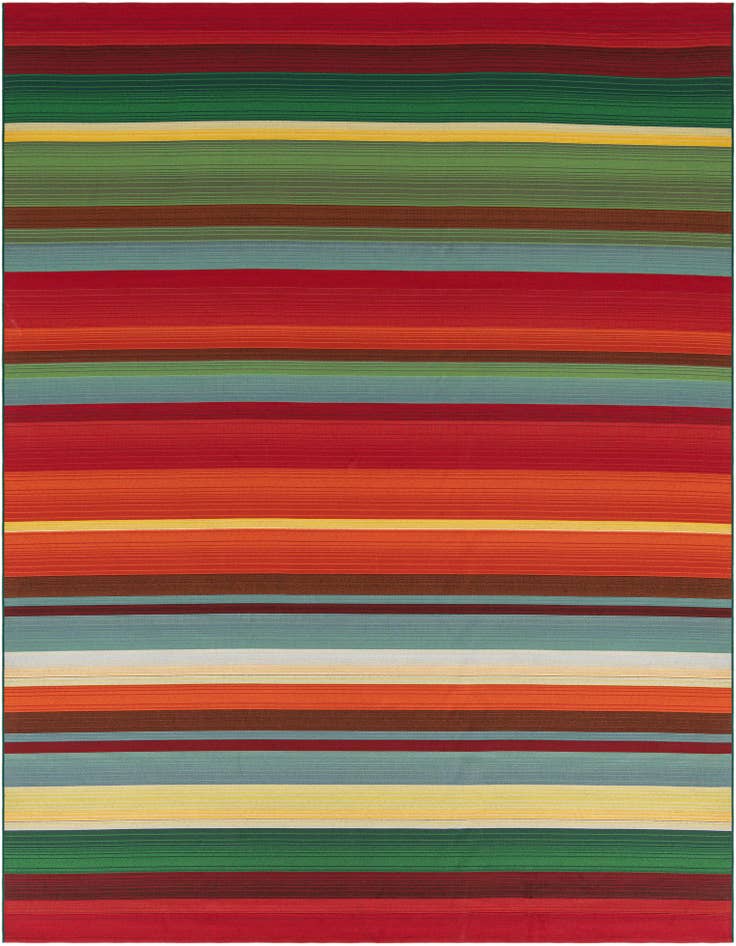 Detail image of 10' x 10' Easy-Clean Modern Indoor / Outdoor Square Rug