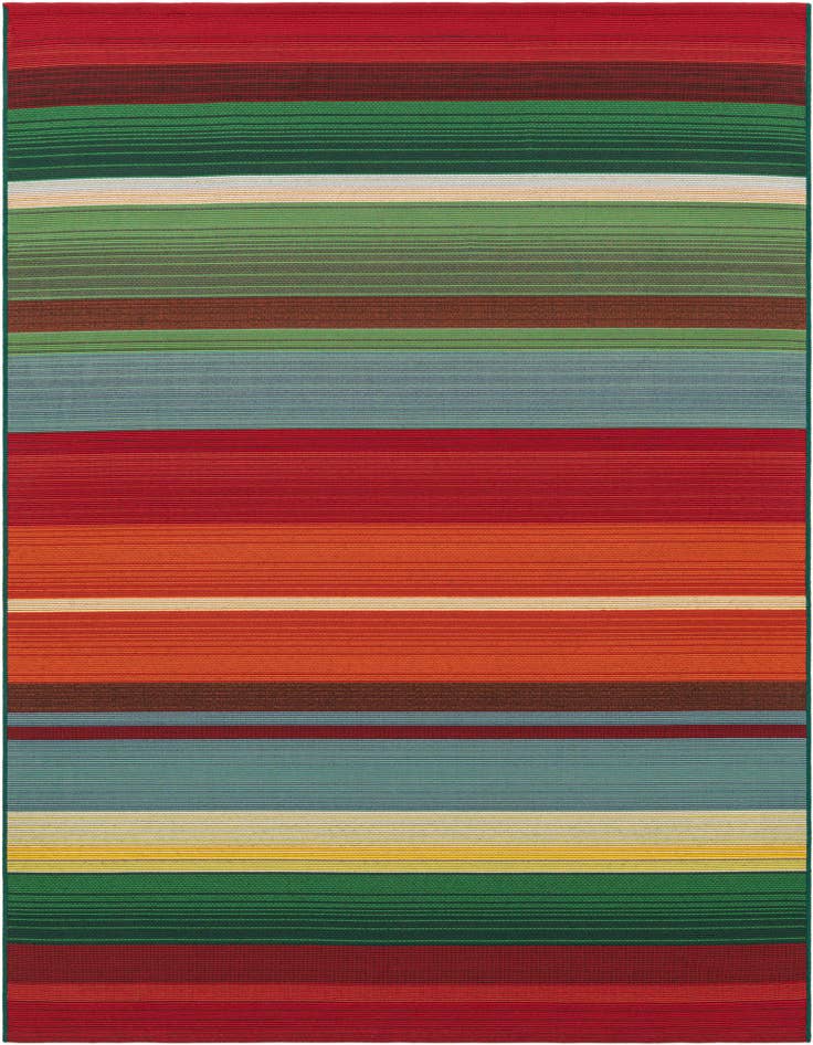 Detail image of 5' 3 x 5' 3 Easy-Clean Modern Indoor / Outdoor Square Rug