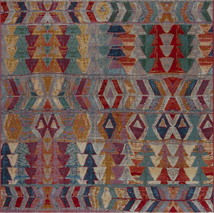 Detail image of 7' 10 x 7' 10 Easy-Clean Modern Indoor / Outdoor Square Rug
