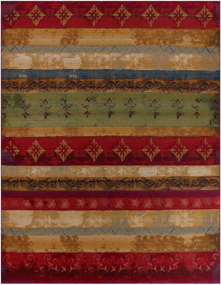 Detail image of 10' x 10' Easy-Clean Modern Indoor / Outdoor Square Rug