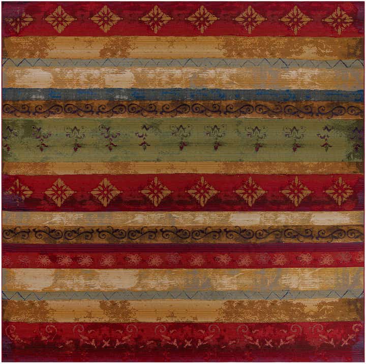 10' x 10' Easy-Clean Modern Indoor / Outdoor Square Rug