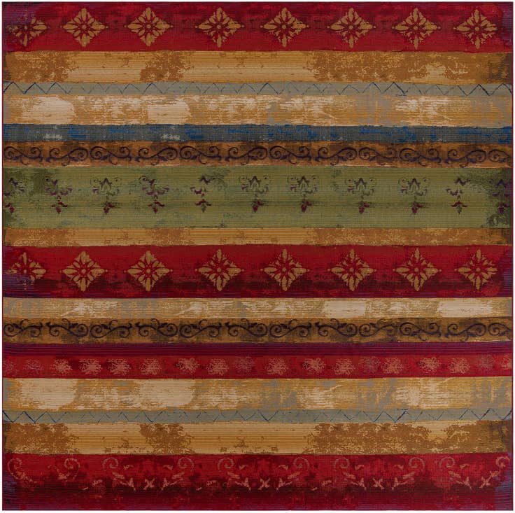 Detail image of 10' x 10' Easy-Clean Modern Indoor / Outdoor Square Rug