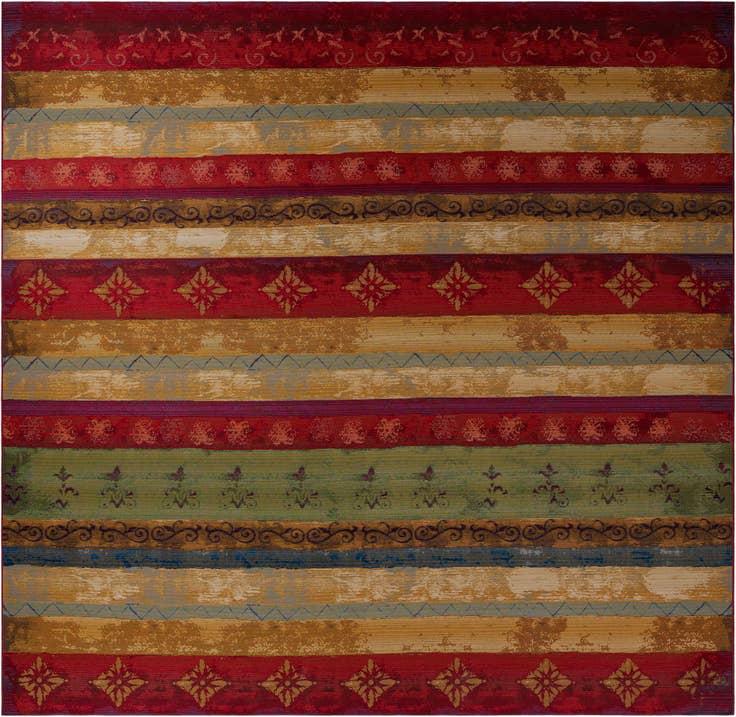Detail image of 12' x 12' Easy-Clean Modern Indoor / Outdoor Square Rug