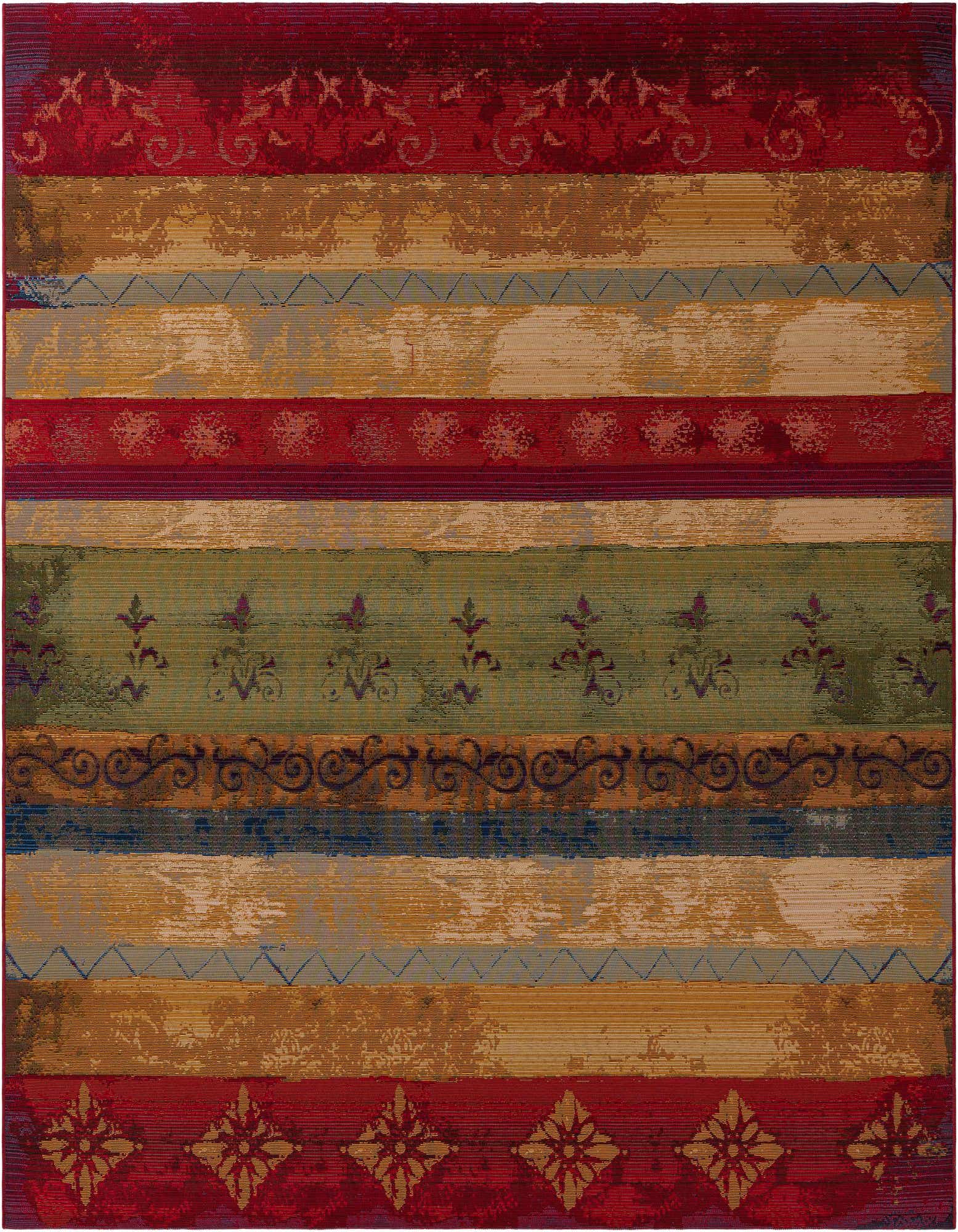 7' 10 x 7' 10 Easy-Clean Modern Indoor / Outdoor Square Rug