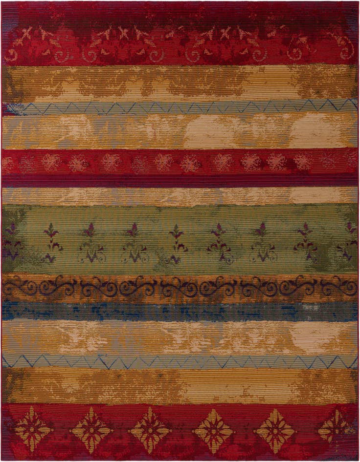 Detail image of 7' 10 x 7' 10 Easy-Clean Modern Indoor / Outdoor Square Rug