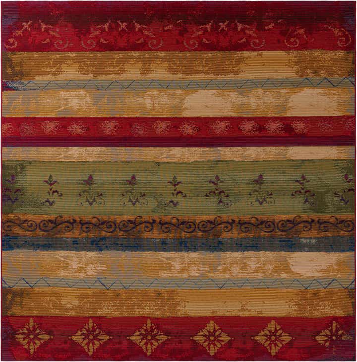 7' 10 x 7' 10 Easy-Clean Modern Indoor / Outdoor Square Rug