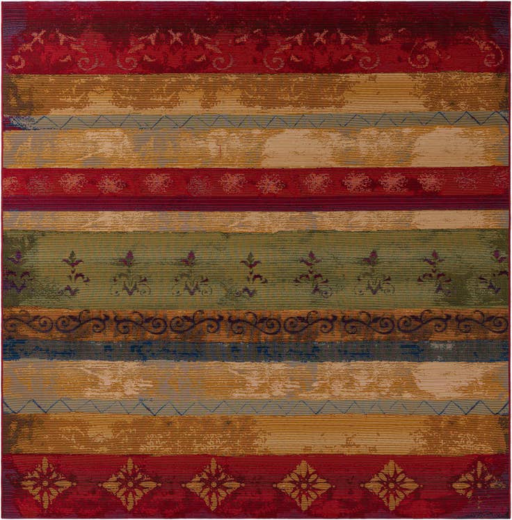 Detail image of 7' 10 x 7' 10 Easy-Clean Modern Indoor / Outdoor Square Rug