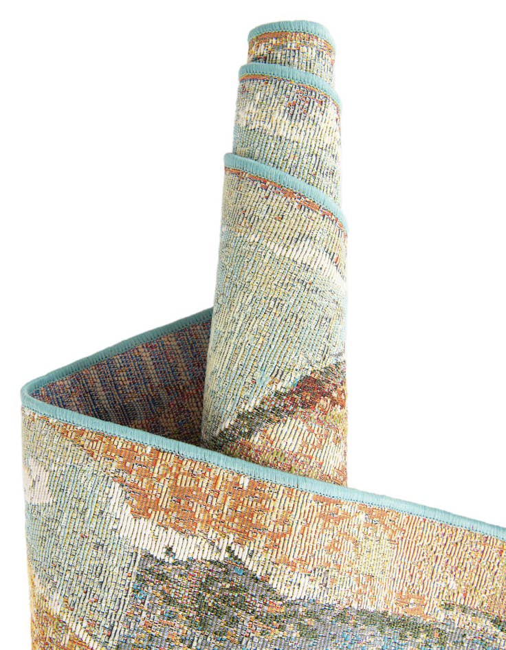 Detail image of 10' x 10'  Washable Modern Indoor / Outdoor Square Rug