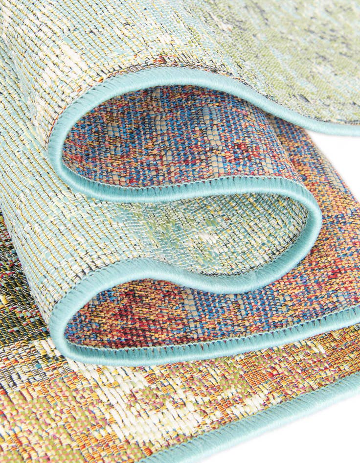 Detail image of 10' x 10'  Washable Modern Indoor / Outdoor Square Rug