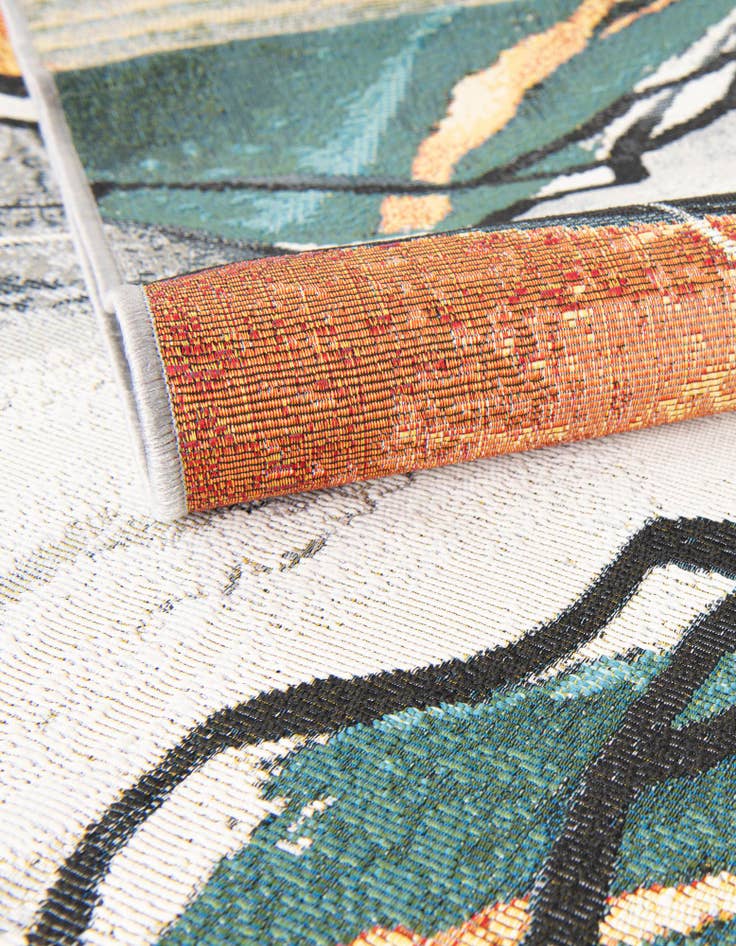 Detail image of 10' x 10' Easy-Clean Modern Indoor / Outdoor Square Rug
