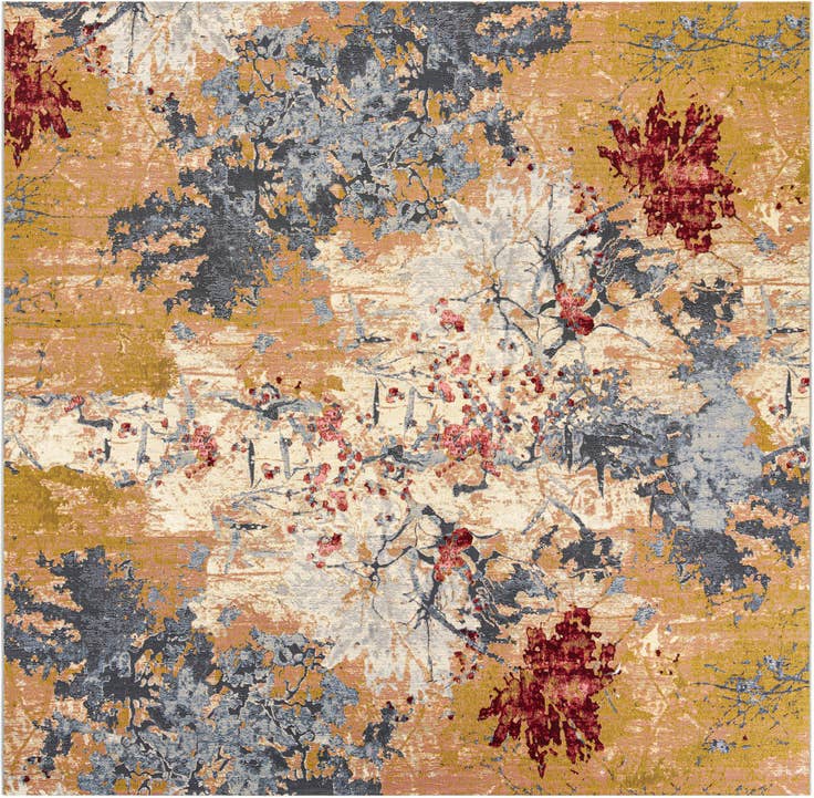 Detail image of 10' x 10' Easy-Clean Modern Indoor / Outdoor Square Rug