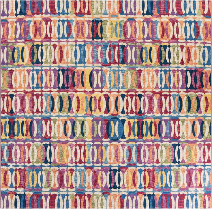 10' x 10' Easy-Clean Modern Indoor / Outdoor Square Rug