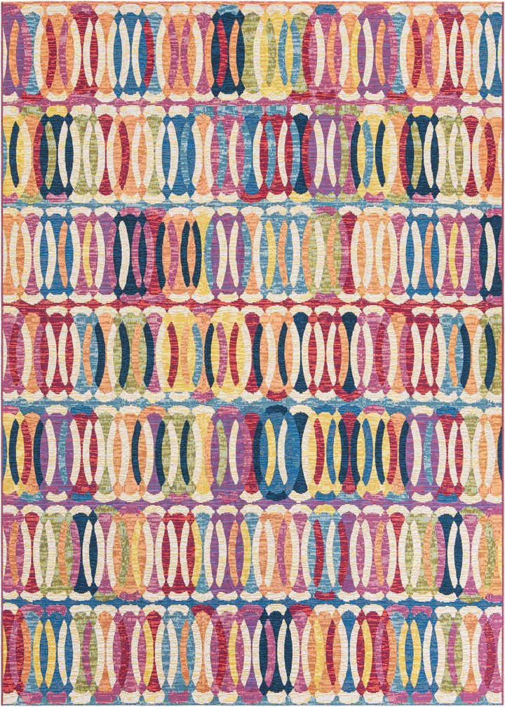 7' 10 x 7' 10 Easy-Clean Modern Indoor / Outdoor Square Rug