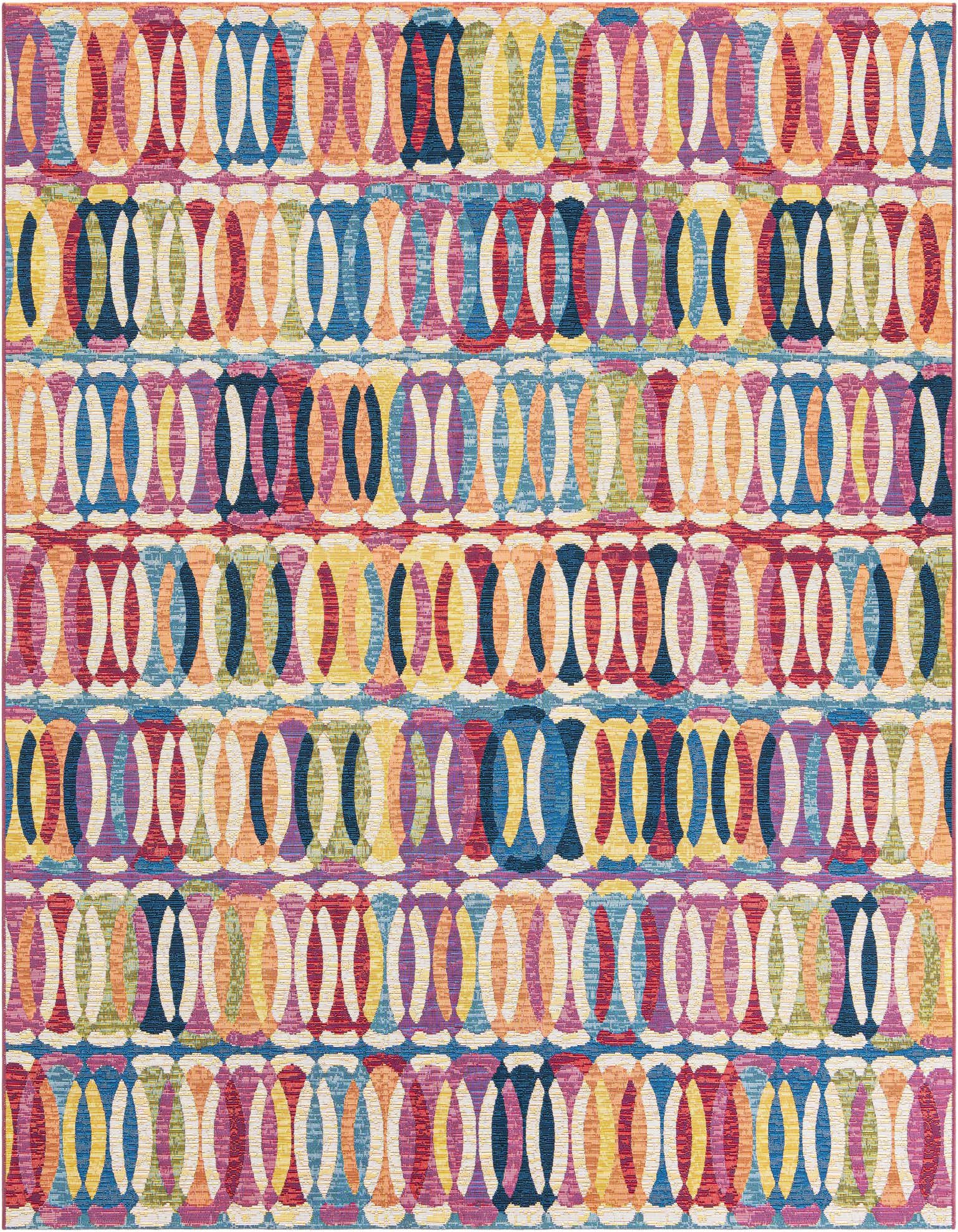 7' 10 x 7' 10 Easy-Clean Modern Indoor / Outdoor Square Rug