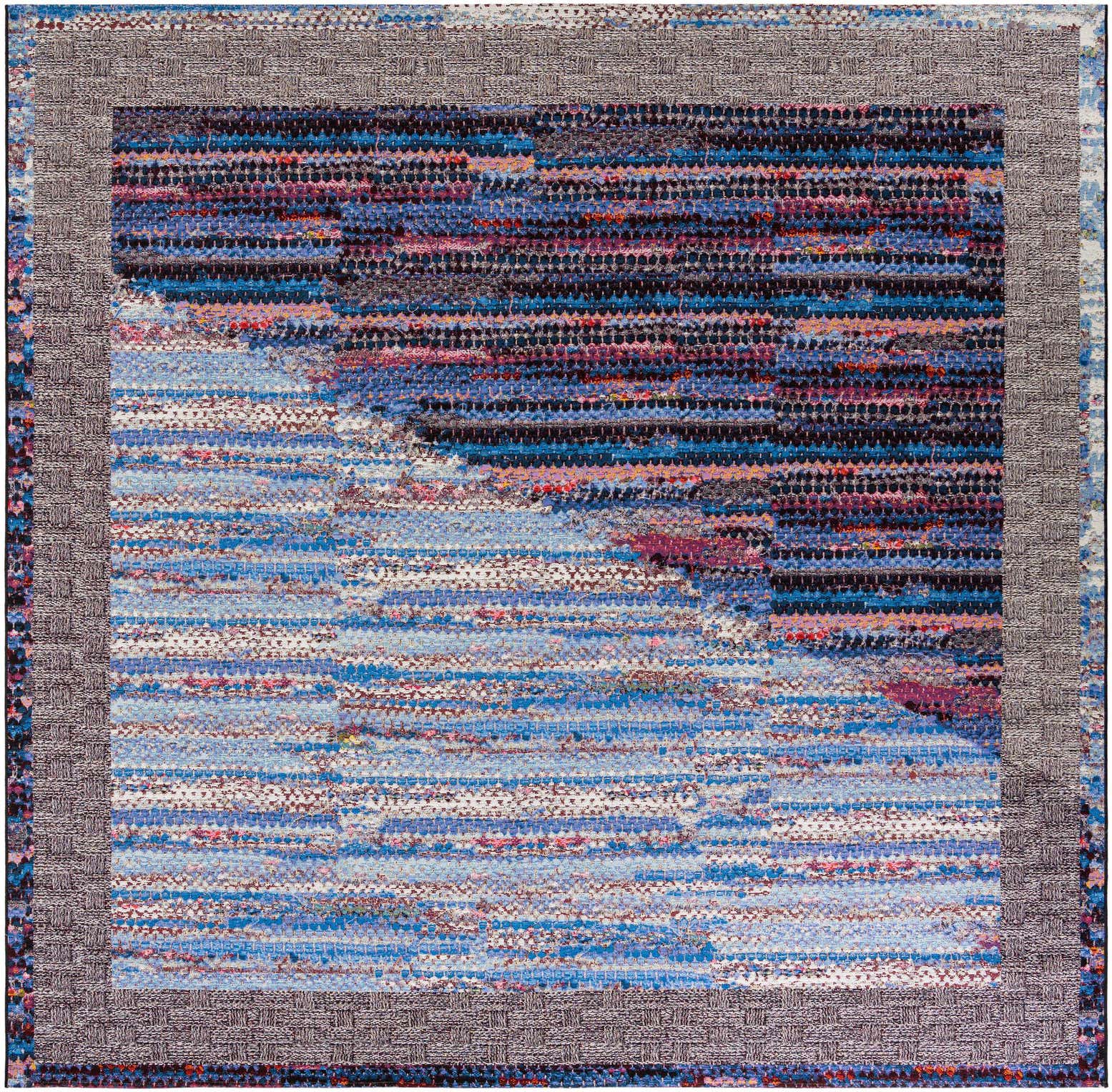 10' x 10' Easy-Clean Modern Indoor / Outdoor Square Rug