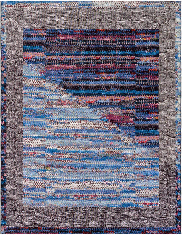 Detail image of 7' 10 x 7' 10 Easy-Clean Modern Indoor / Outdoor Square Rug