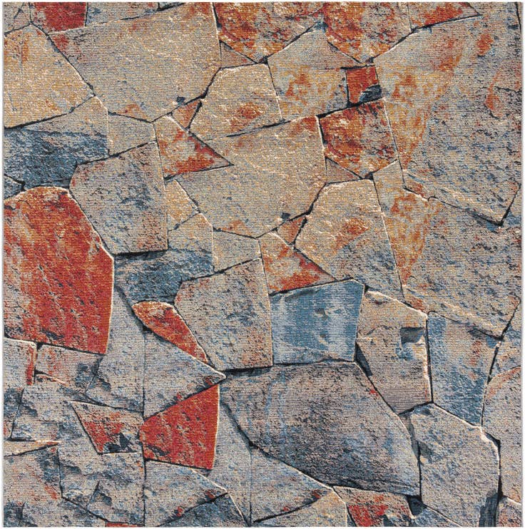 Detail image of 7' 10 x 7' 10 Easy-Clean Modern Indoor / Outdoor Square Rug