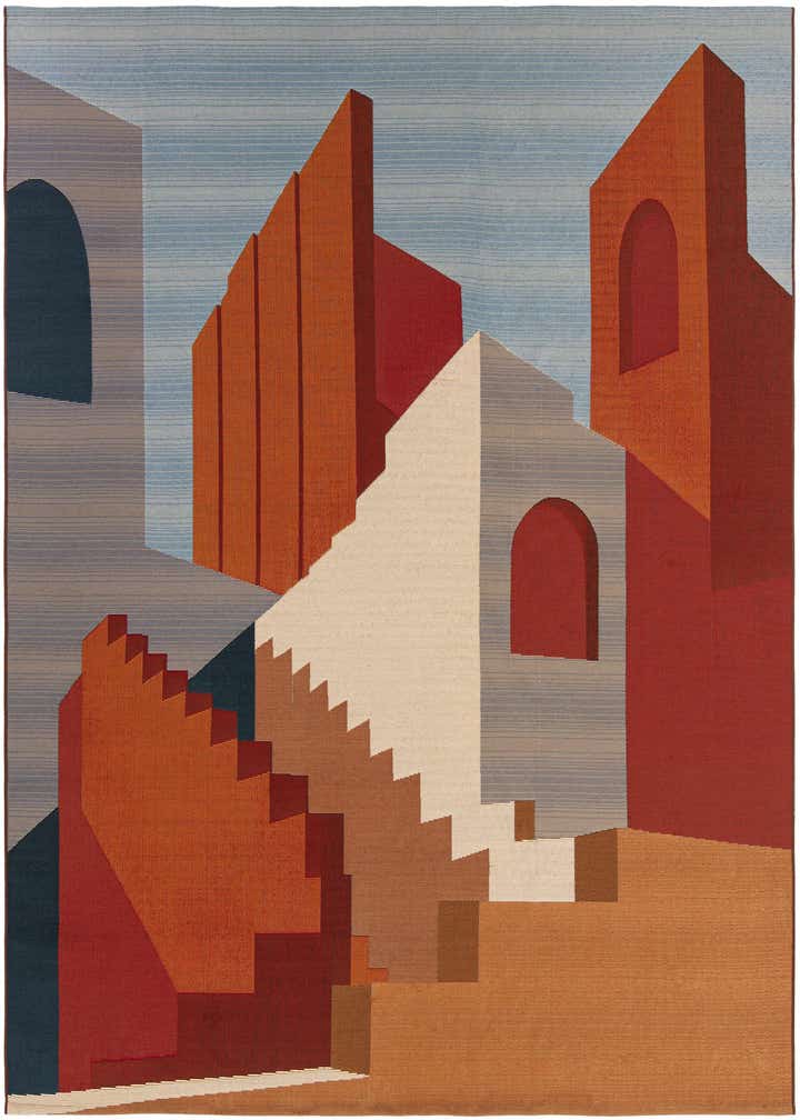 7' 10 x 7' 10 Easy-Clean Modern Indoor / Outdoor Square Rug
