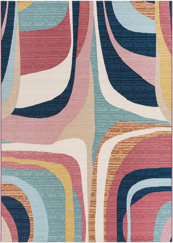 7' 10 x 7' 10 Easy-Clean Modern Indoor / Outdoor Square Rug