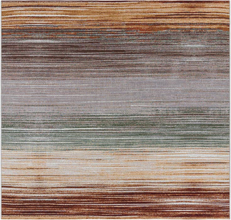 Detail image of 7' 10 x 7' 10 Easy-Clean Modern Indoor / Outdoor Square Rug