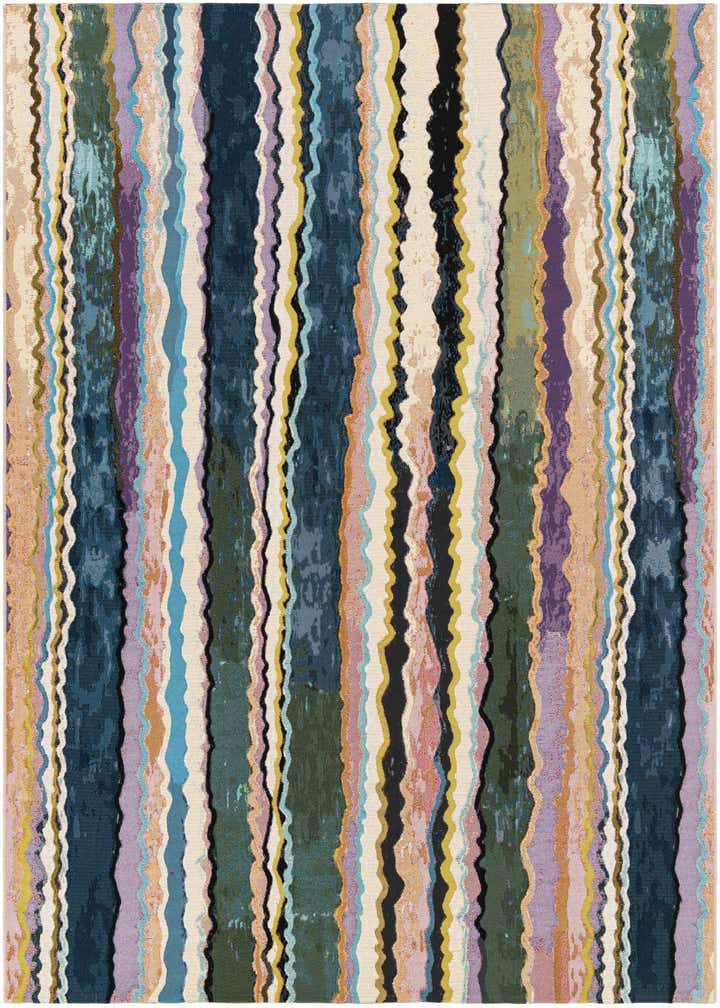 7' 10 x 7' 10 Easy-Clean Modern Indoor / Outdoor Square Rug