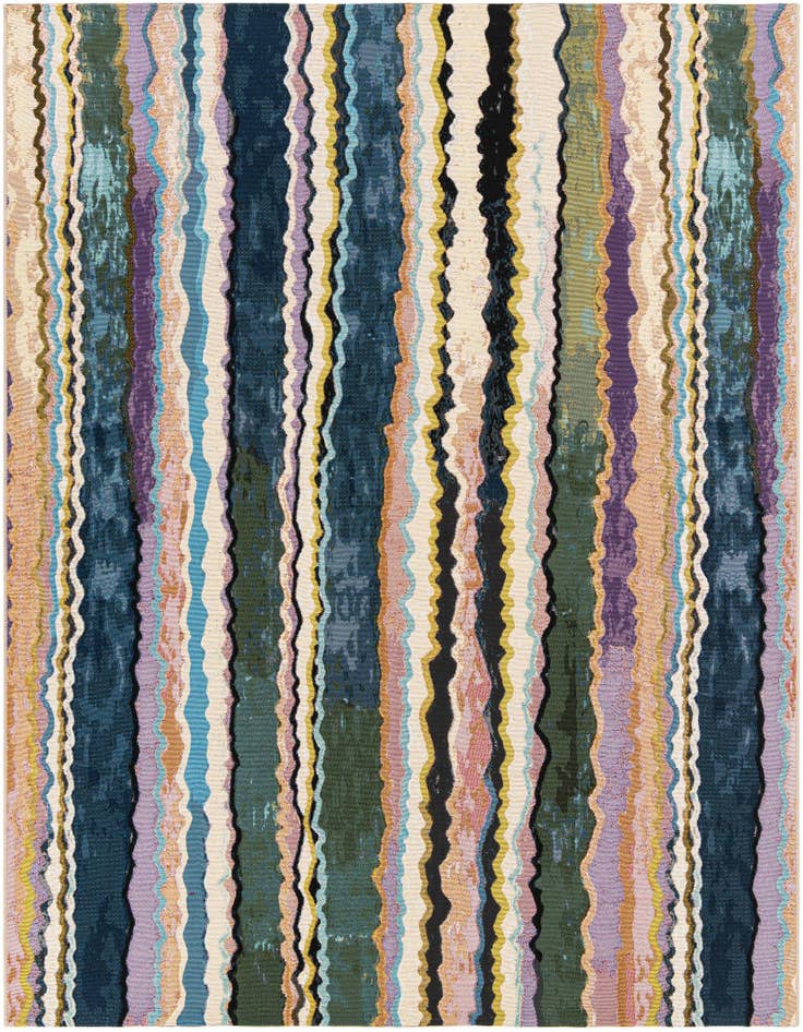 Detail image of 7' 10 x 7' 10 Easy-Clean Modern Indoor / Outdoor Square Rug