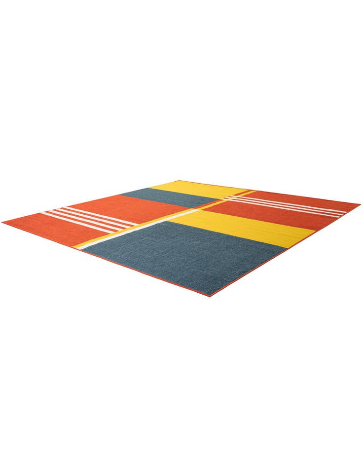Detail image of 10' x 10'  Washable Modern Indoor / Outdoor Square Rug