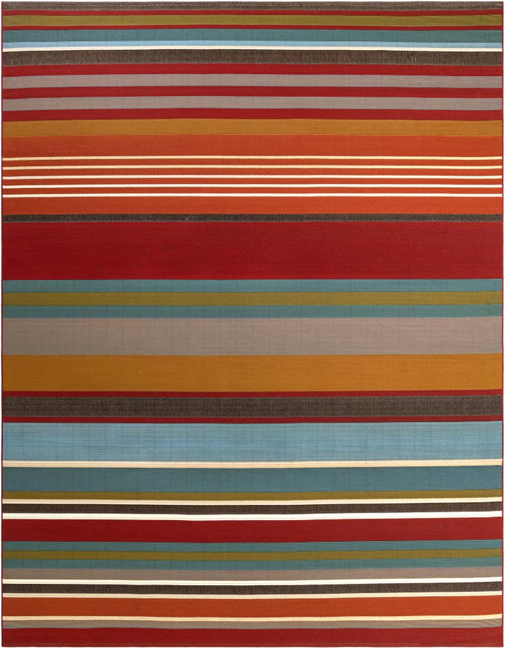 Detail image of 10' x 10' Easy-Clean Modern Indoor / Outdoor Square Rug