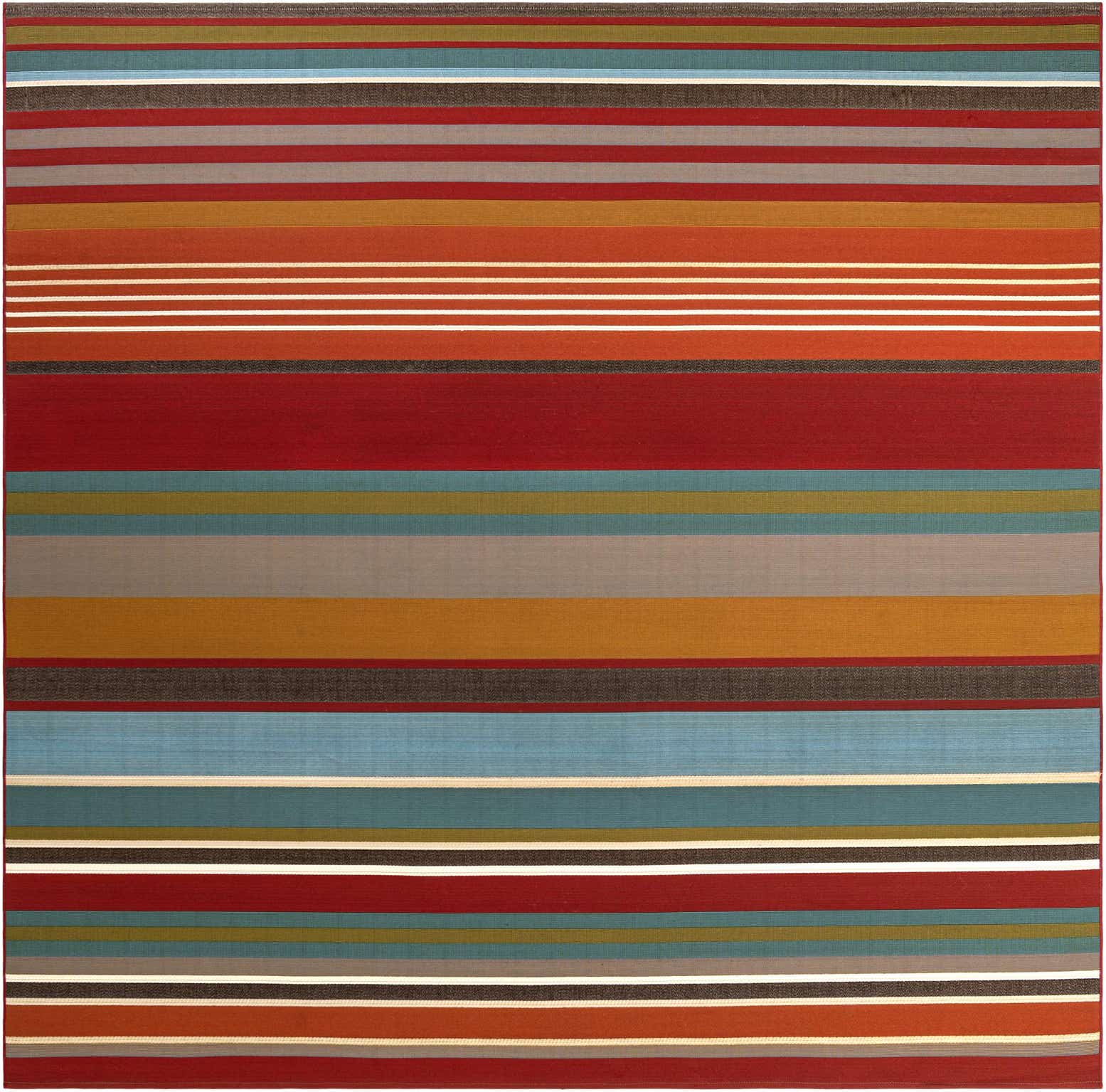 10' x 10' Easy-Clean Modern Indoor / Outdoor Square Rug