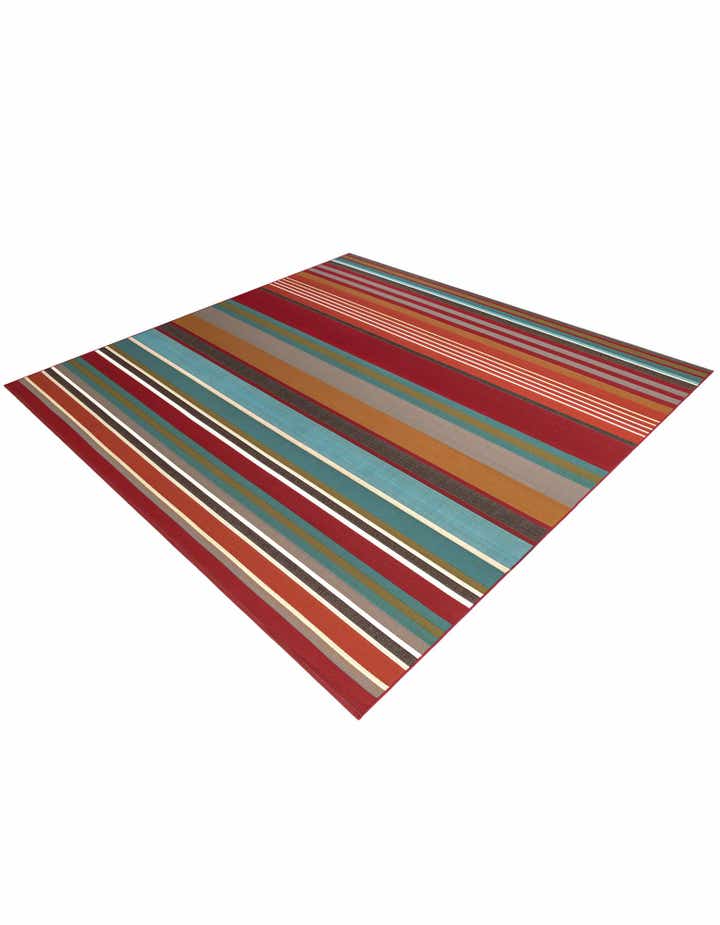 10' x 10' Easy-Clean Modern Indoor / Outdoor Square Rug