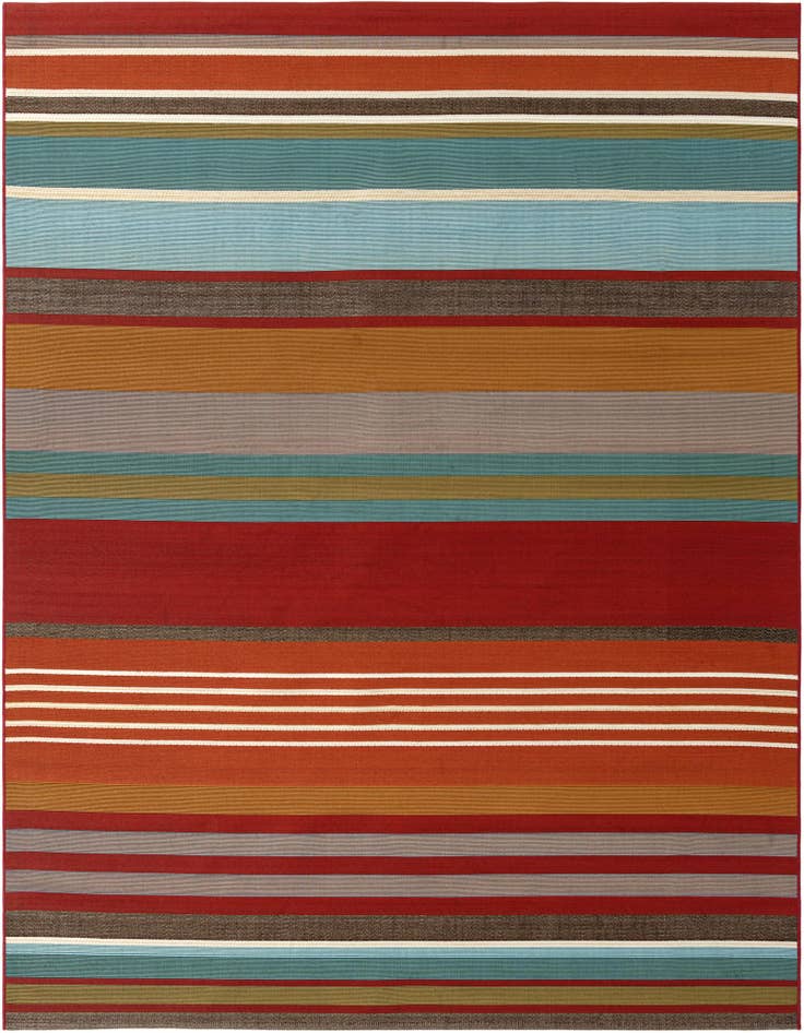 Detail image of 7' 10 x 7' 10 Easy-Clean Modern Indoor / Outdoor Square Rug
